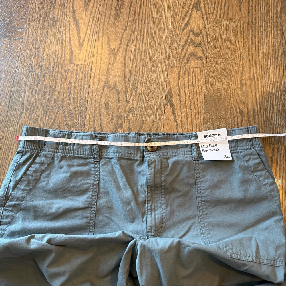 NWT Sonoma Women's beige/Brown Casual relaxed Bermuda Shorts size XL - Picture 5 of 5